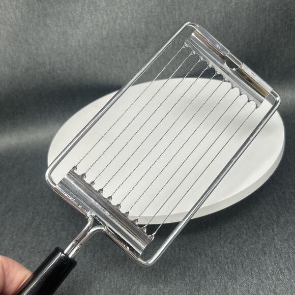 Vintage EKCO USA Tomato Slicer Kitchen Tool Parallel Blades Black Handle - Picture 6 of 12